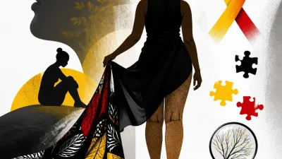 Illustration editoriale pour Camille Cerf retire le paréo pour montrer les effets de sa maladie