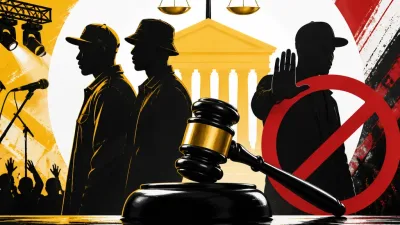 Illustration editoriale pour Silky Shaï et Tizy Bone gagnent leur procès, AZ interdit d&rsquo;utiliser Tragédie sur scène