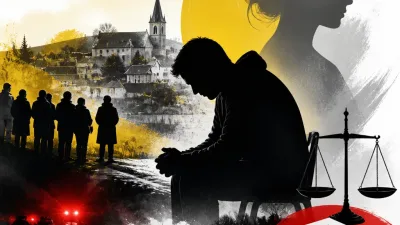 Illustration editoriale pour Cédric Jubillar : après ses aveux, Cagnac-les-Mines sous tension