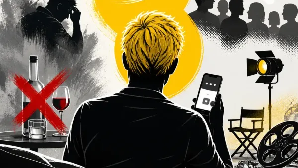 Illustration editoriale pour Jérémy Ferrari change de tête pour célébrer ses dix ans de sobriété
