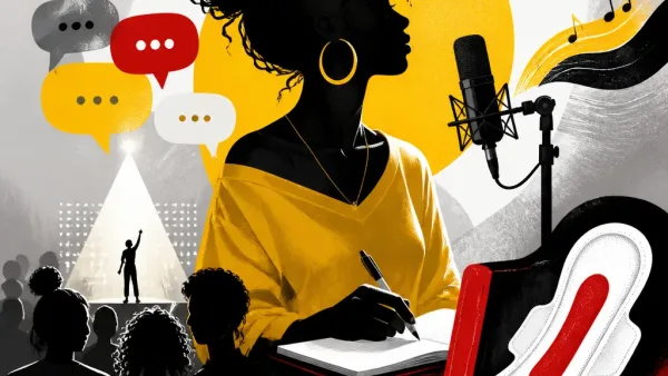 Illustration editoriale pour Jeanne Viard explique pourquoi elle a chanté sur les règles