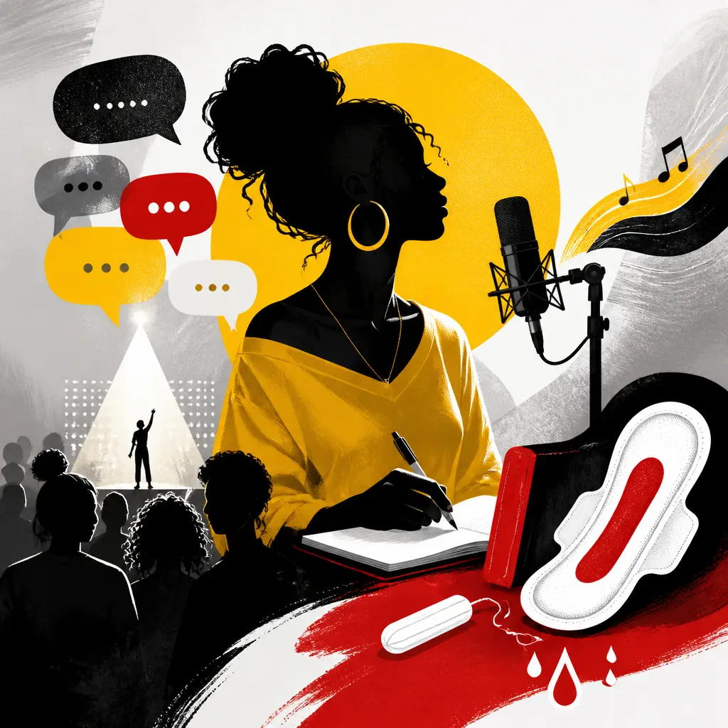 Illustration editoriale pour Jeanne Viard explique pourquoi elle a chanté sur les règles