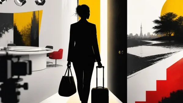 Illustration editoriale pour Émilie Tran Nguyen claque la porte de C à vous et quitte France 5 à la fin de la saison