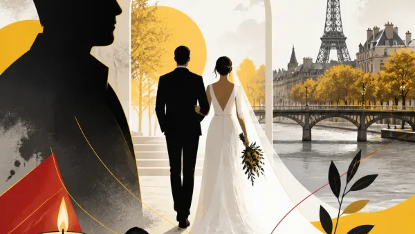 Illustration editoriale pour Audrey Crespo-Mara : un an après la mort de Thierry Ardisson, le mariage inespéré