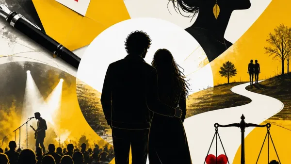 Illustration editoriale pour Isaure, de 36 ans la cadette de Laurent Voulzy, critique son passé amoureux