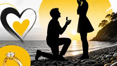 Illustration editoriale pour Inès Vandamme fiancée : la demande en mariage romantique d’Antoine Léger sur la plage