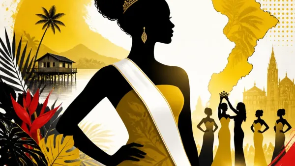 Illustration editoriale pour Miss France 2027 : qui est Sandra Justine, la nouvelle Miss Guyane