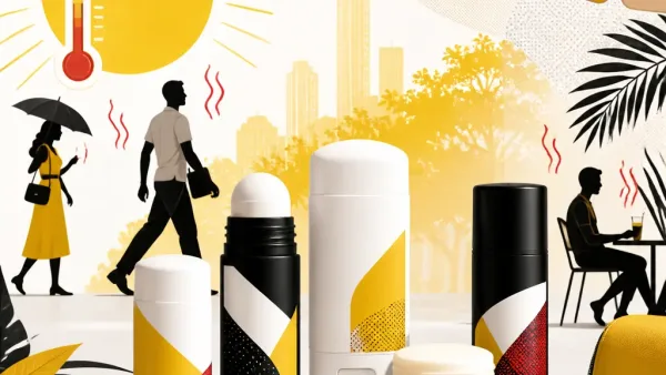 Illustration editoriale pour Canicule : 9 déodorants efficaces à adopter face aux fortes chaleurs