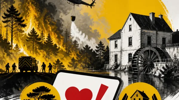 Illustration editoriale pour Incendie de la forêt de Fontainebleau : l’inquiétude des internautes pour le moulin de Claude François