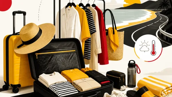 Illustration editoriale pour Vacances d&rsquo;été 2026 : 25 vêtements, chaussures et accessoires pour voyager avec style et confort
