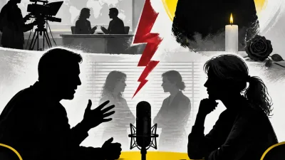 Illustration editoriale pour Laurent Baffie : « Anne-Claire Coudray nous a cassé les couilles », un an après la disparition de Thierry Ardisson