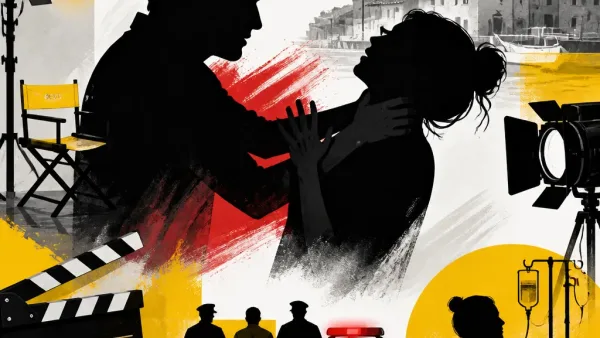 Illustration editoriale pour Altercation sur le tournage d’Ici tout commence : Stéphane Blancafort aurait tenté d’étrangler Catherine Davydzenka