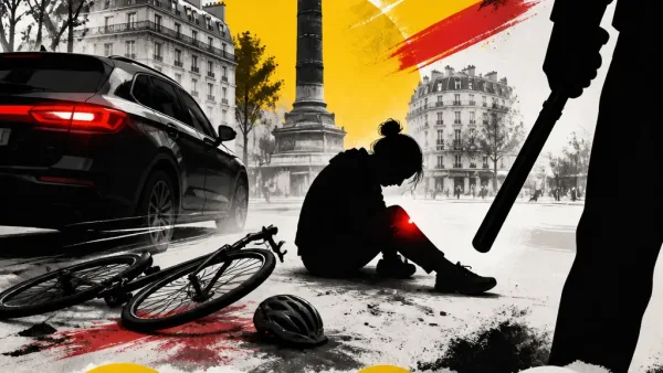 Illustration editoriale pour Camille Breer victime d’une agression présumée à la matraque par un chauffeur Uber