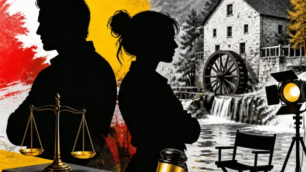 Illustration editoriale pour Stéphane Blancafort et Catherine Davydzenka investissent un moulin dans l’Aveyron