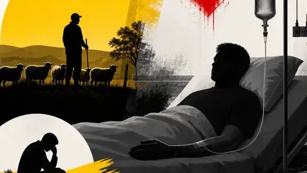 Illustration editoriale pour Jean-François (L’amour est dans le pré 16) hospitalisé, son moral est bas