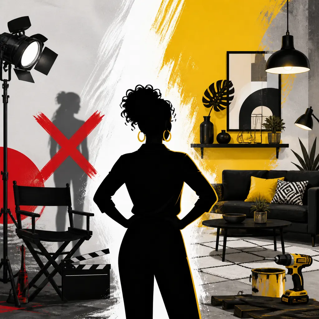 Illustration editoriale pour Amélie Étasse : les travaux qu’elle a faits pour « viriliser » son intérieur aux Batignolles