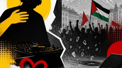 Illustration editoriale pour Bob Sinclar apporte son soutien à Barbara Butch après l’interruption de son concert