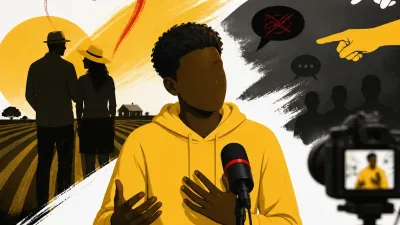 Illustration editoriale pour Gabriel, fils de Pierre et Frédérique de L&rsquo;amour est dans le pré, répond aux critiques face caméra