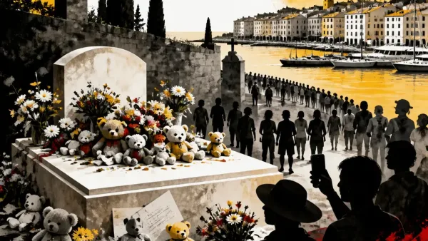 Illustration editoriale pour Le cimetière de Saint-Tropez envahi depuis la mort de Brigitte Bardot