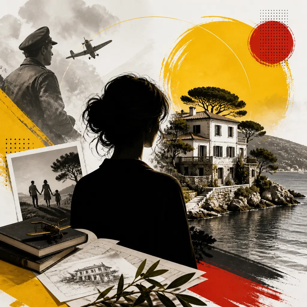 Illustration editoriale pour Faustine Bollaert : son grand-père avait commandé la maison du Cap Nègre de Carla Bruni