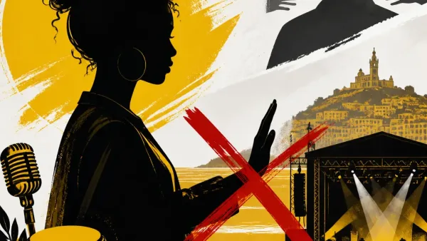Illustration editoriale pour Ebony annule sa venue au Delta Festival à Marseille