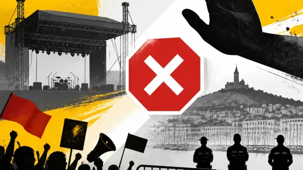 Illustration editoriale pour Amir encore contraint d’annuler un concert à Marseille pour raisons de sécurité