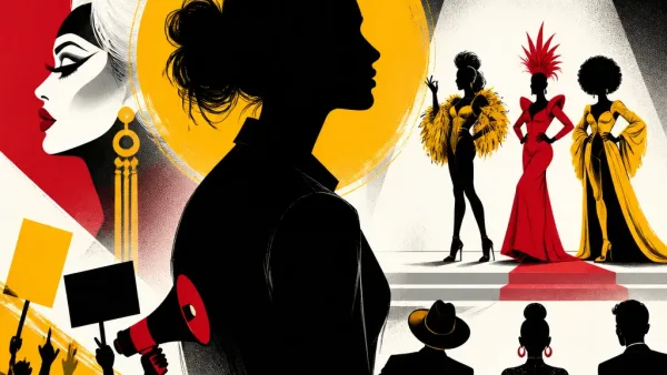Illustration editoriale pour Camille Cottin souligne le caractère politique du drag dans Drag Race France