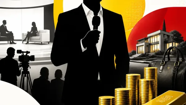 Illustration editoriale pour Nikos Aliagas et sa fortune de plusieurs millions grâce à un salaire important sur TF1