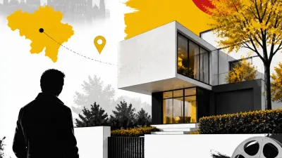 Illustration editoriale pour Dany Boon a une maison à Uccle signée par l’architecte belge Marc Corbiau