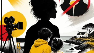 Illustration editoriale pour Mélanie Laurent élève seule ses deux enfants et garde secrète l&rsquo;identité de leurs pères