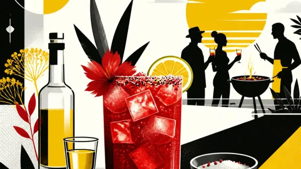 Illustration editoriale pour Recette de cocktail rafraîchissant pour barbecue d&rsquo;été