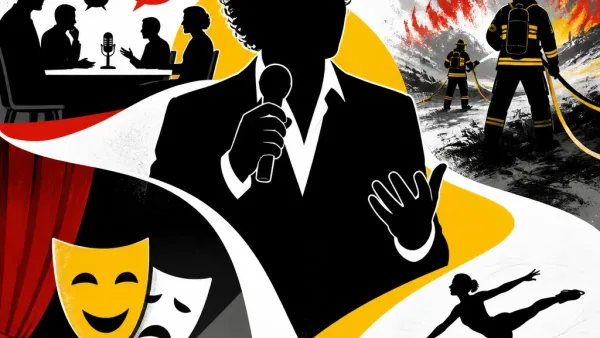 Illustration editoriale pour Nelson Monfort comédien : de Feydeau à Candeloro, il n’y a qu’un patin