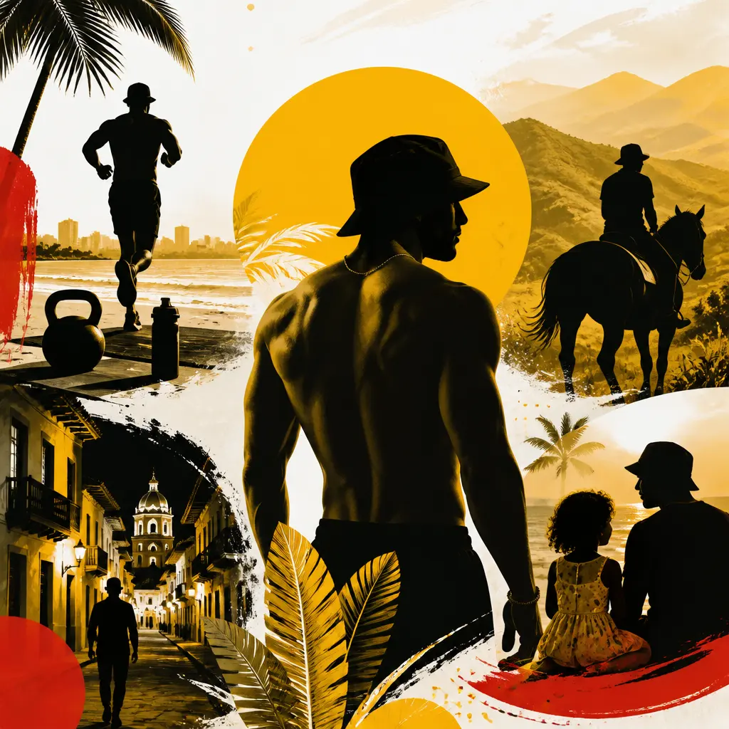 Illustration editoriale pour Slimane affiche un physique de rêve en Colombie aux côtés d’Esmeralda