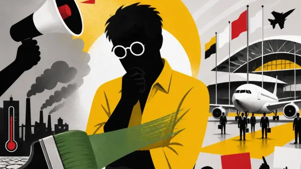 Illustration editoriale pour Jamy Gourmaud accusé de greenwashing après un partenariat avec le Salon du Bourget