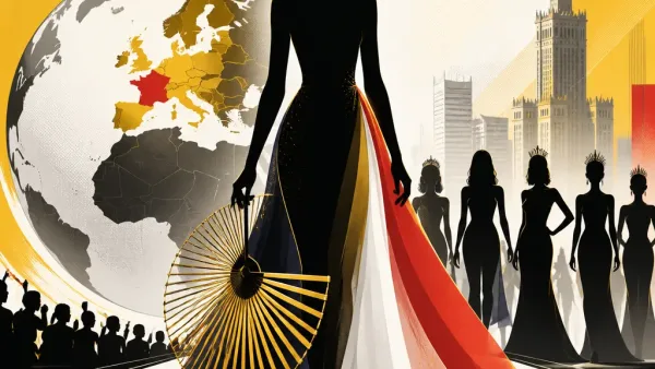Illustration editoriale pour Miss Supranational 2026 : Eve Gilles défile avec un accessoire qui ne passe pas inaperçu