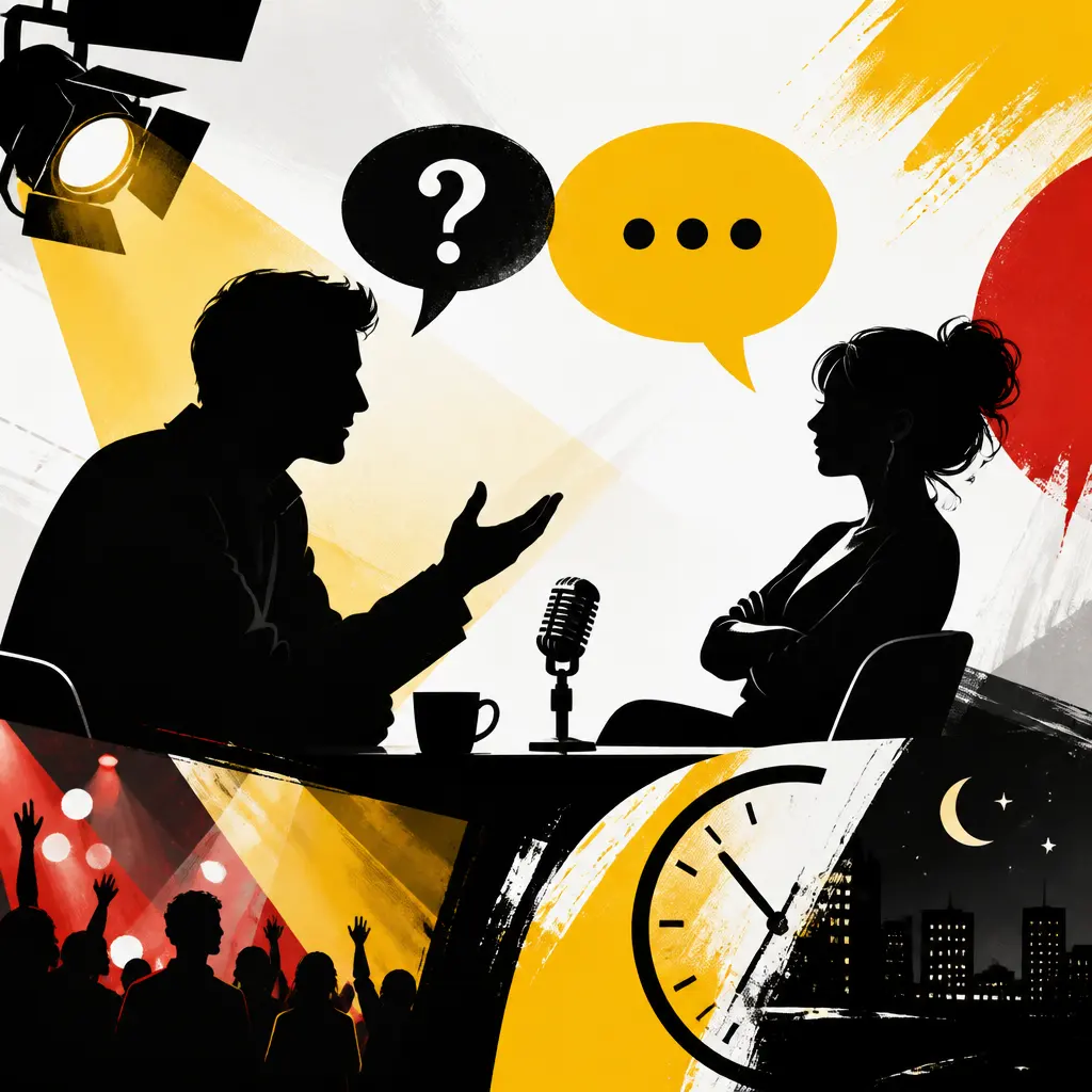 Illustration editoriale pour Vanessa Paradis ne se démonte pas en interview face à Nagui