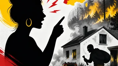 Illustration editoriale pour Vitaa, très en colère face aux cambriolages pendant les incendies en France