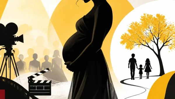 Illustration editoriale pour Natalie Portman, enceinte à 45 ans, dévoile pour la première fois son ventre arrondi