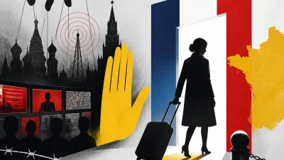 Illustration editoriale pour La France ordonne l’expulsion de Xenia Fedorova, propagandiste russe et ex-journaliste de CNews