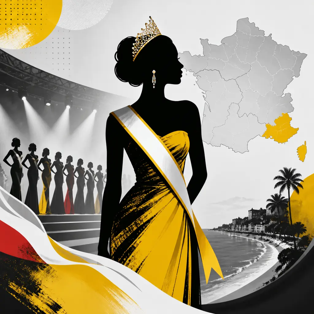 Illustration editoriale pour Miss France 2027 : May Haoues élue Miss Côte d’Azur et candidate au titre national