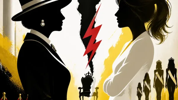 Illustration editoriale pour Geneviève de Fontenay et Sylvie Tellier : leur guéguerre refait surface avec la phrase « Nous nous sommes tant détestées »