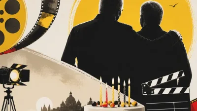 Illustration editoriale pour Christian Clavier exprime affection et gratitude envers Jean Reno pour ses 78 ans