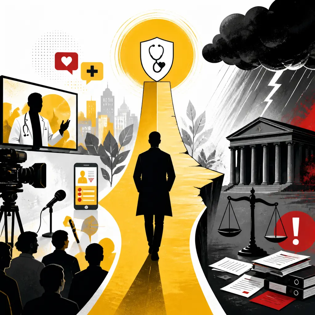 Illustration editoriale pour Jimmy Mohamed et la construction de sa marque « zéro contrainte » avant le séisme judiciaire