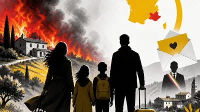 Illustration editoriale pour George et Amal Clooney évacuent leur maison à Brignoles en raison des incendies