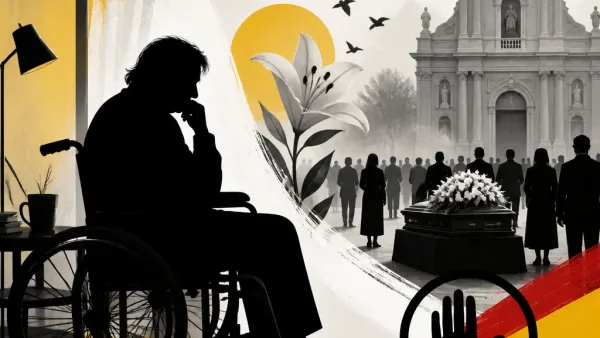 Illustration editoriale pour Serge Lama ne peut plus se déplacer