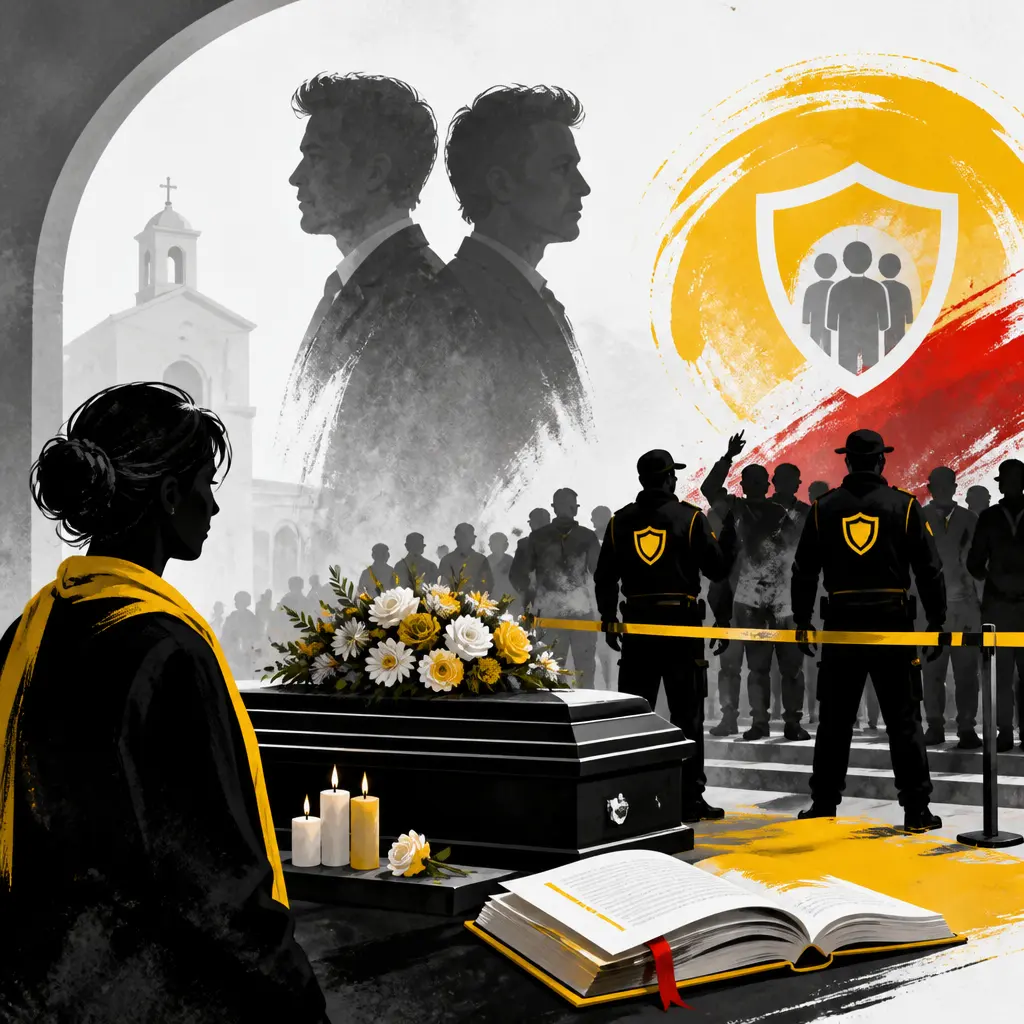 Illustration editoriale pour Obsèques d’Igor et Grichka Bogdanov perturbées : leur sœur Véronique explique pourquoi la sécurité a dû intervenir
