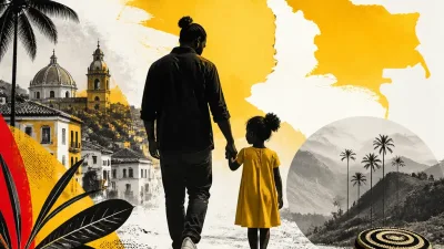 Illustration editoriale pour Slimane part pour la Colombie, pays d&rsquo;origine de sa fille Esmeralda