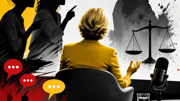 Illustration editoriale pour Brigitte Lahaie critiquée par Alexandra Lamy et Marion Cotillard après ses propos sur Bruel