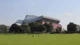 Vue du stade d'Anfield depuis Stanley Park a Liverpool