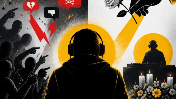Illustration editoriale pour Après l’hommage de Jordan Bardella à Kavinsky, un ami du DJ affirme subir un « torrent de harcèlement »
